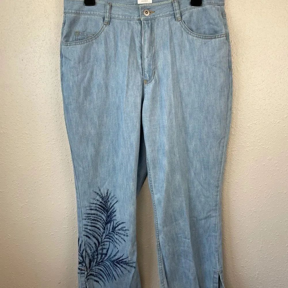 LizWear Jeans Crop Denim Audra Pants Size 12 EUC